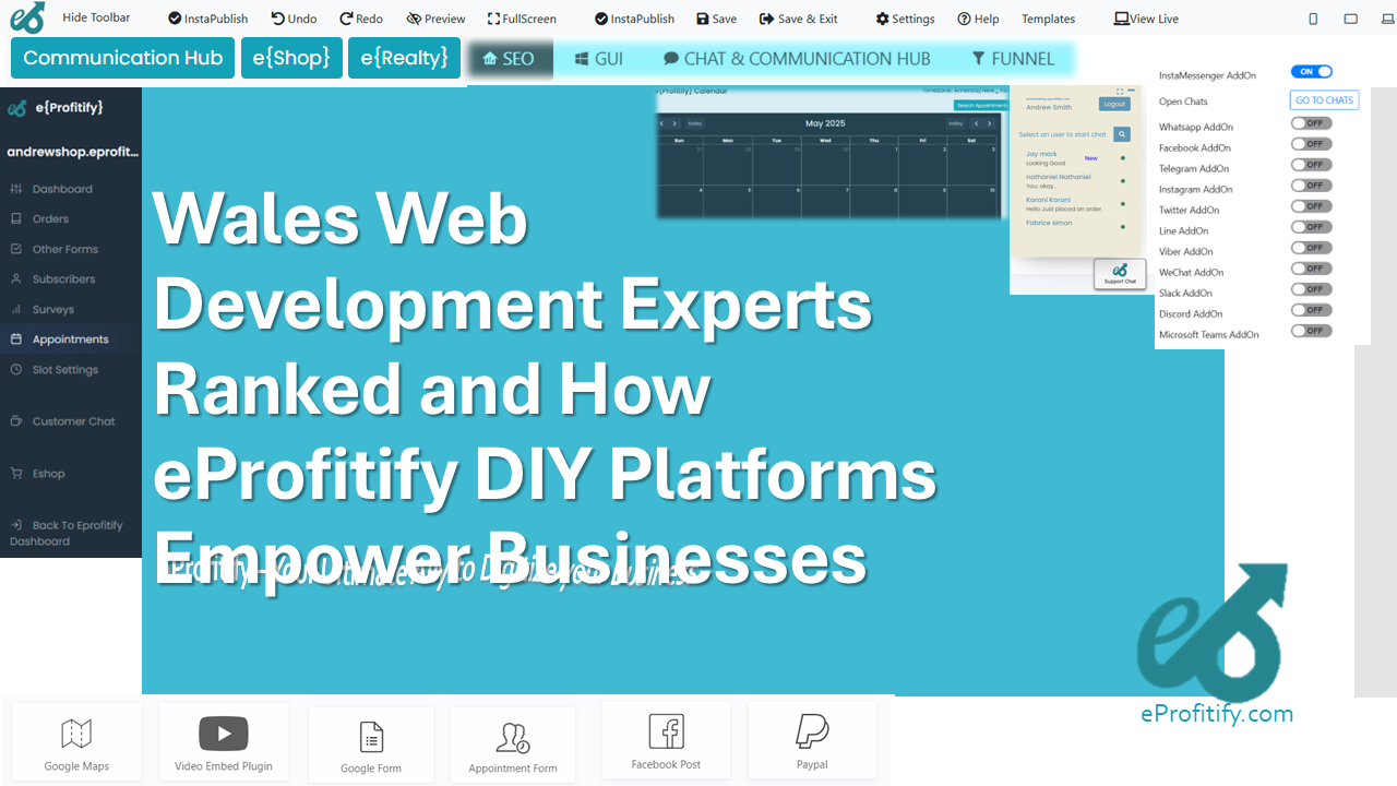 Wales Web Development Experts Ranked and How eProfitify DIY Platforms Empower Businesses